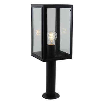 Moderne buitenlamp zwart, Sidney, IP44, Ophalen of Verzenden, Nieuw, Glas, Staande lamp