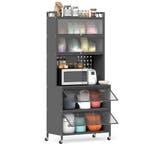 LIVSK Keukenkast met 6 Niveaus - Opbergvakken en Open Plank, Huis en Inrichting, Verzenden, Nieuw