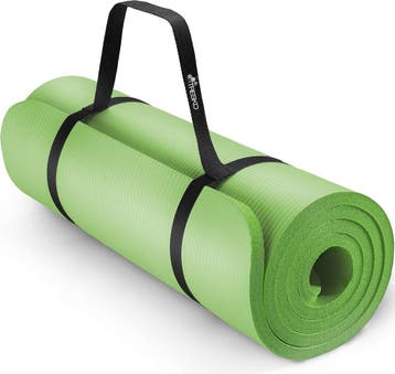 Yogamat - Fitness mat - Sportmat - Yoga mat extra dik - Groe, Verzenden, Zo goed als nieuw