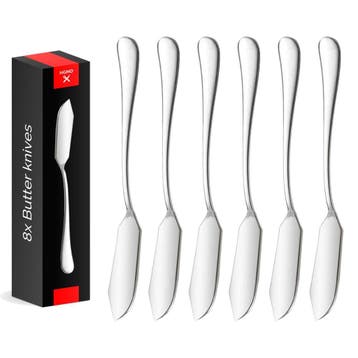 HGMD Botermesjes - 8 stuks - 14,5cm - RVS, Verzenden, Nieuw
