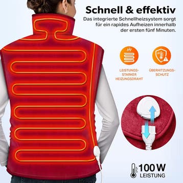 Elektrisch Warmtekussen voor Rug, Schouders en Nek - Heating, Verzenden, Zo goed als nieuw