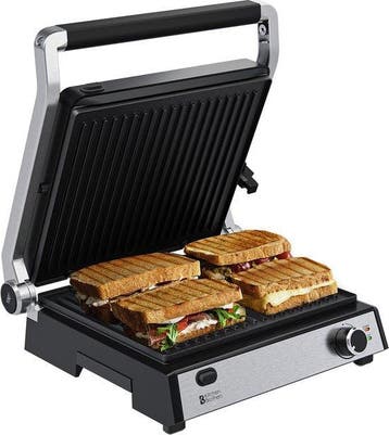2dekans | KitchenBrothers Contactgrill Deluxe - Grill, Witgoed en Apparatuur, Ophalen of Verzenden, Zo goed als nieuw