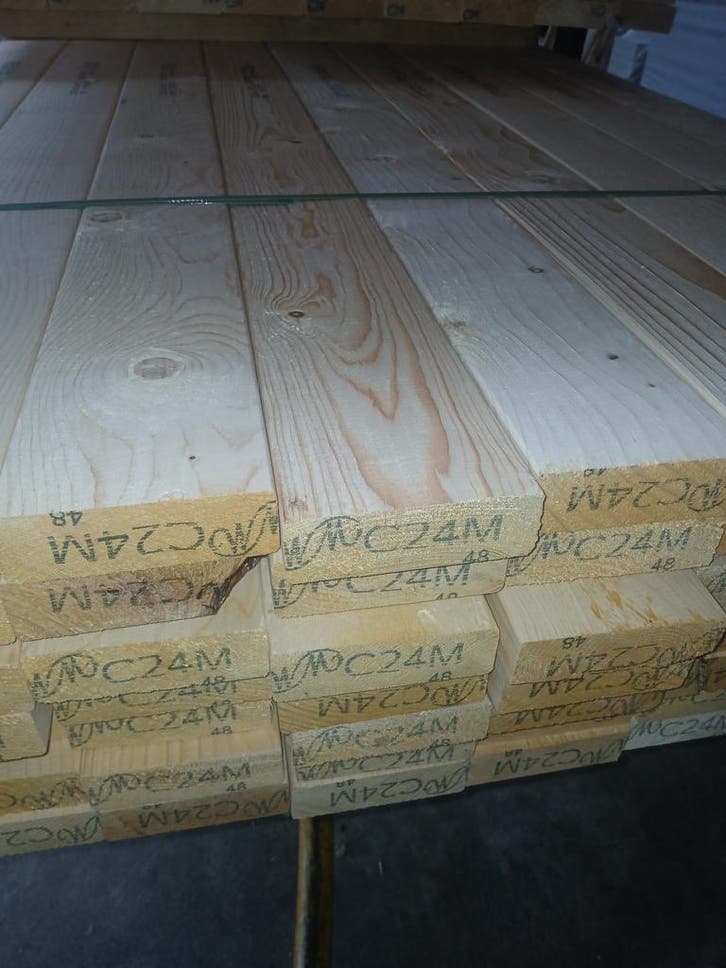SLS 38x140   vuren geschaafd  div. lengtes  €3,35 m1, Doe-het-zelf en Verbouw, Hout en Planken, Vuren, 300 cm of meer, 25 tot 50 mm