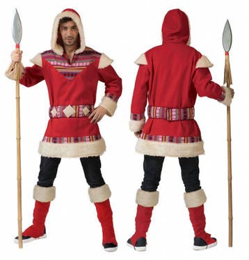 Eskimo kostuum man rood, Ophalen of Verzenden, Nieuw