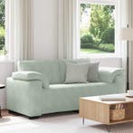 vidaXL Loveseat bank 180x77x82 cm fluweel lichtgrijs, Huis en Inrichting, Banken | Bankstellen, Verzenden, Nieuw, Stof