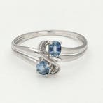 Ring - 18 karaat Witgoud - 0.30ct. tw. Topaas, Nieuw