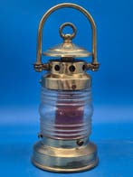 Maritim-Stil – Messing-Schiffslaterne – Nautische Dekolampe, Antiek en Kunst, Curiosa en Brocante