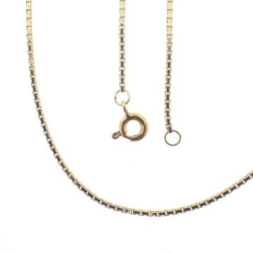 Gouden Venetiaanse schakelketting; 40 cm, Ophalen of Verzenden, Gebruikt, Goud, Goud