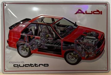 Audi quattro sport reclamebord, Verzamelen, Merken en Reclamevoorwerpen, Ophalen of Verzenden, Nieuw