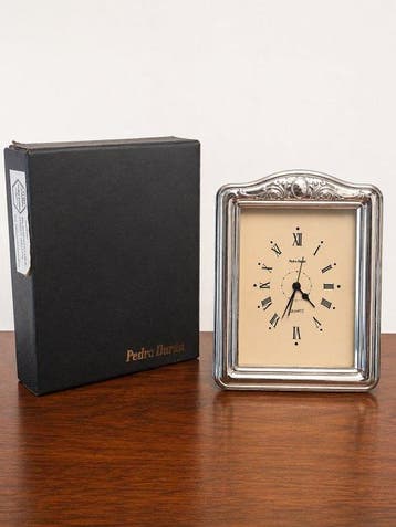 Bureauklok - Pedro Durán - - .925 zilver - 1990-2000