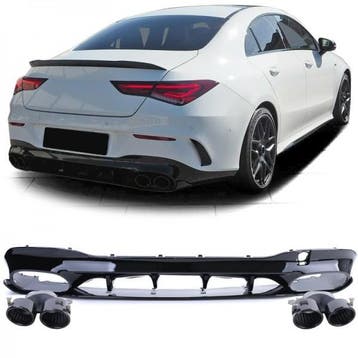 Diffuser Mercedes CLA C118 glans zwart met Sierstukken zwart, Ophalen of Verzenden, Nieuw