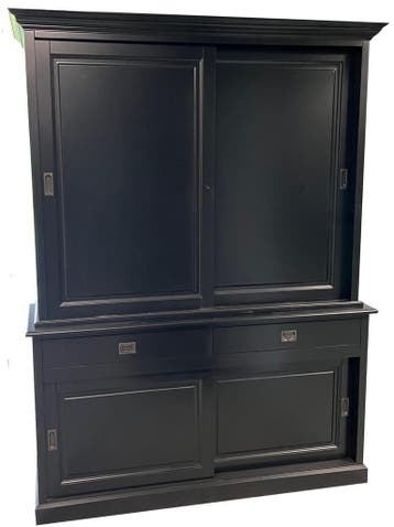 Buffetkast zwart Putten 160cm dichte deuren, Ophalen of Verzenden, Nieuw