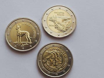 Malta. 2 Euro 2022/2026 (3 coins) (Zonder minimumprijs)