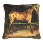 klassiek fluweel kussen paard bruin 45x45cm*, Huis en Inrichting, Verzenden, Nieuw