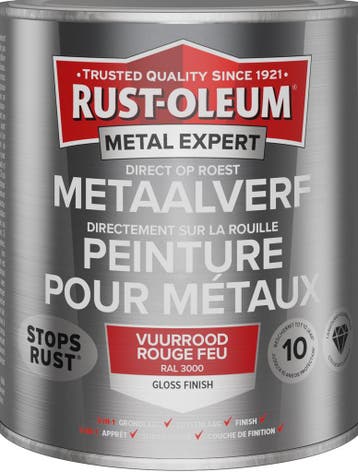 Rust oleum metal expert metaalverf direct op roest hoogglans, Verzenden, Nieuw