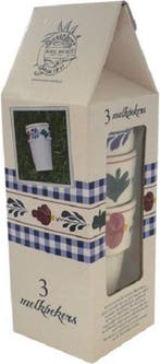 Boerenbont melkbeker Sonja set 3 stuks in cadeau verpakki..., Verzenden, Nieuw