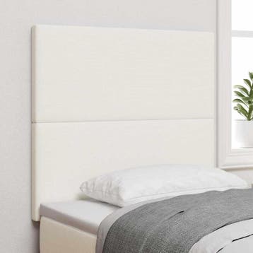 vidaXL Hoofdbord Crème 80 cm Katoen Stof, Verzenden, Nieuw, Crème, Stof