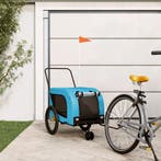 vidaXL Hondenfietstrailer oxford stof en ijzer blauw en, Dieren en Toebehoren, Verzenden, Nieuw