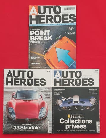 3 magazines AutoHeroes, Boeken, Auto's | Folders en Tijdschriften, Gelezen, Algemeen, Verzenden, AutoHeroes