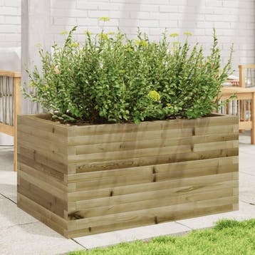 vidaXL Plantenbak 90x60x45,5 cm geïmpregneerd grenenhout, Verzenden, Nieuw, Hout, 60 tot 100 cm