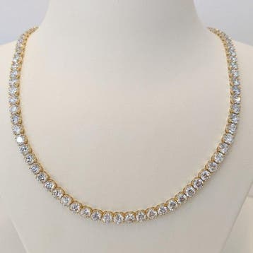 Halsketting - 14 karaat Geel goud - 41.91ct. tw. Diamant, Nieuw