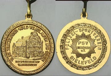 Medaille vergoudet 1980 Bielefelder medaille 13 Int Teuto..., Verzenden