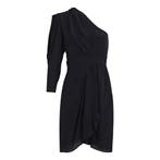 IRO • zwarte one shoulder jurk Giullia • 36, Verzenden, Zwart, Nieuw, Maat 36 (S)