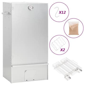 vidaXL BBQ-rookoven met koude rookgenerator gegalvaniseerd, Tuin en Terras, Verzenden, Nieuw