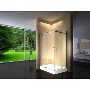 Douchecabine 120X90 Vierkant Vivo HB- Helder Glas - Rechts, Ophalen of Verzenden, Nieuw