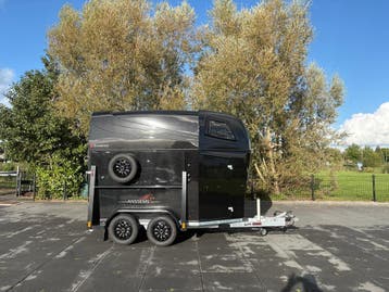 ANSSEMS EXCELENT 2-PAARDS NIEUWE TRAILER GEBRUIKTE PRIJS !!, Ophalen, Nieuw, Aluminium, 2-paards trailer