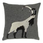 wol grijs kussen steenbok 45x45cm, Verzenden, Nieuw
