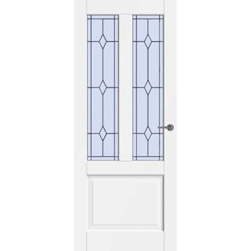 Cando Binnendeur Jersey 83x201,5 (Wit, Stomp, Glas in lood), 80 tot 100 cm, Binnendeur, Nieuw, Ophalen of Verzenden