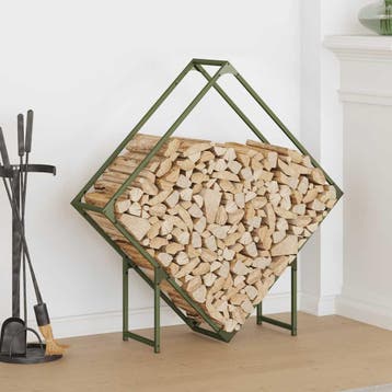 vidaXL Brandhoutrek 100x25x100 cm koudgewalst staal, Verzenden, Nieuw