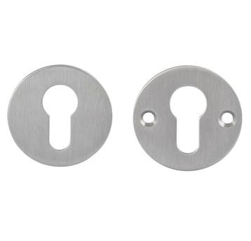 P+E profielcilinder rozetten Ø55x2mm roestvast staal mat, Verzenden, Nieuw