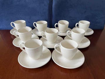 Wedgwood - Koffieservies (18) - Windsor - Aardewerk - 9 kop, Antiek en Kunst