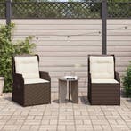 vidaXL Tuinbank 2 pcs Bruin poly rattan, Verzenden, Nieuw, Rotan