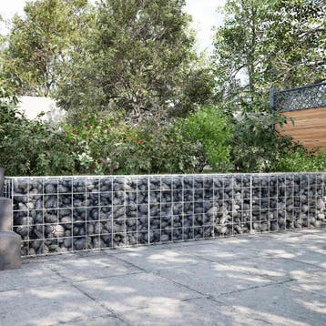 vidaXL Gabion met 5 mm Draad en 10x10 cm Gaas 300x10x50 cm, Verzenden, Nieuw, IJzer