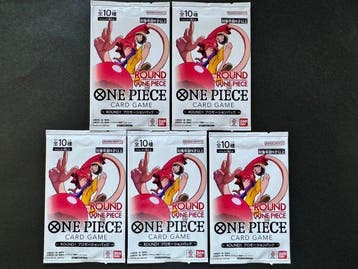 Bandai - 5 Booster pack - One Piece - Round1, Nieuw