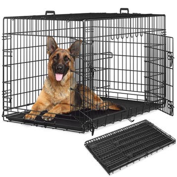 Hondenkooi-roosterbox Luna, opvouwbaar, met 2 deuren, Dieren en Toebehoren, Hondenhokken, Verzenden, Nieuw