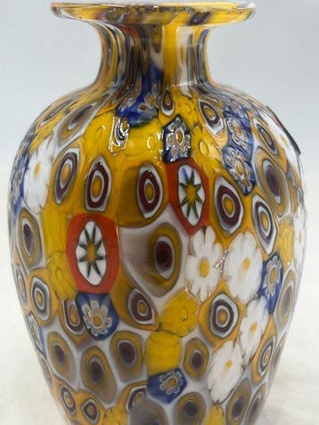 Livio Campanella - Vaas - Muranoglas - Vaas met gekleurde, Antiek en Kunst