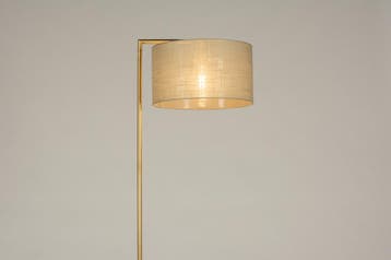 Rietveld Vloerlampen - Taupe, Goud - Stof, Metaal, Verzenden, Nieuw