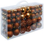 Kerstboomballen kunststof kleur Brons set van 100 stuks, Verzenden, Nieuw