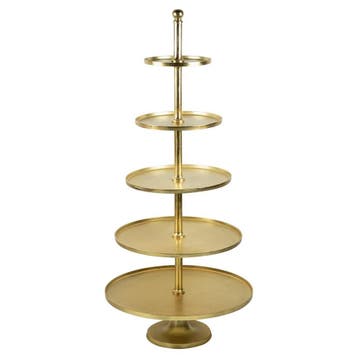etagère rond goud 5 lagen 150cm, Verzenden, Nieuw
