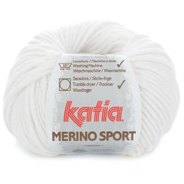 Katia Concept Merino Sport - 01 wit - Wol Garen, Ophalen of Verzenden, Nieuw