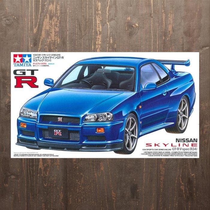 Tamiya - Speelgoedauto 1/24 Scale NISSAN SKYLINE GT-R V-spec, Hobby en Vrije tijd, Modelauto's | 1:5 tot 1:12