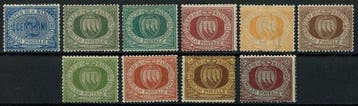 San Marino 1892 - Codeer of stempel de derde reeks van tien, Gestempeld