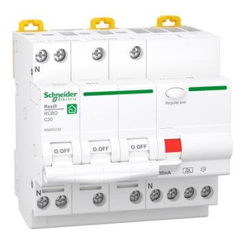 Schneider aardlekautomaat / 3-polig + nul, 30mA, C20A /, Ophalen of Verzenden, Nieuw, Groepenkast