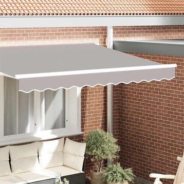 vidaXL Vervangende markies volant Lichtgrijs 330 x 20 cm, Verzenden, Nieuw