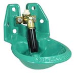 Suevia 375 gietijzeren drinkbak, met messing staafventiel, Verzenden