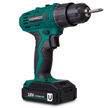 Accuboormachine 16V | Incl. 1x accu, oplader en schroefbits, Verzenden, Nieuw